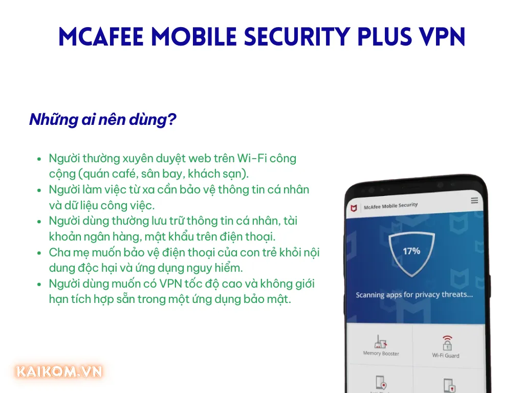 McAfee Mobile Security Plus VPN là ứng dụng gì?