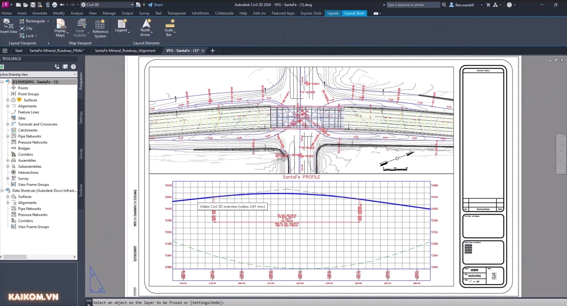 Tài khoản Civil 3D có tính năng khảo sát thực địa
