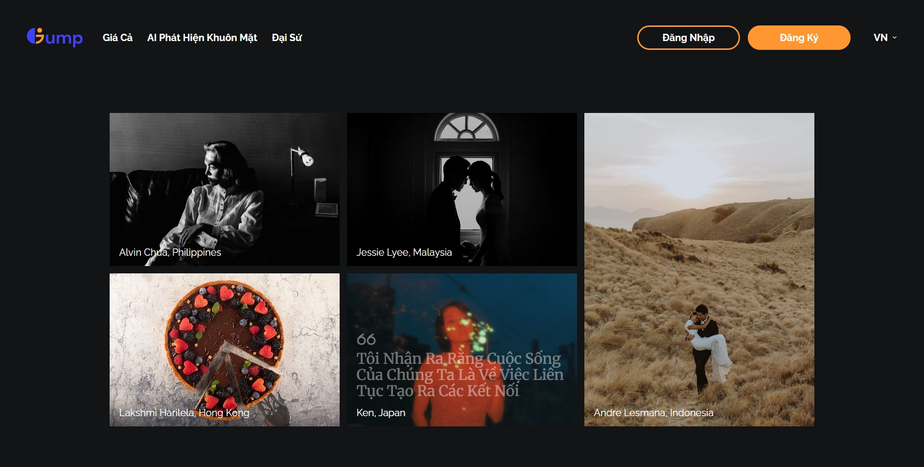 Tài khoản Gump - Nền tảng quản lý ảnh trực tuyến