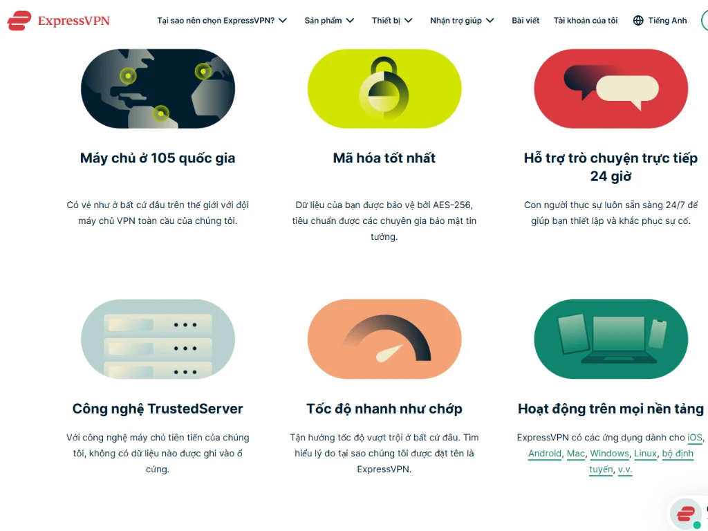 Tốc độ nhanh như chớp nhưng vẫn bảo mật với tài khoản ExpressVPN