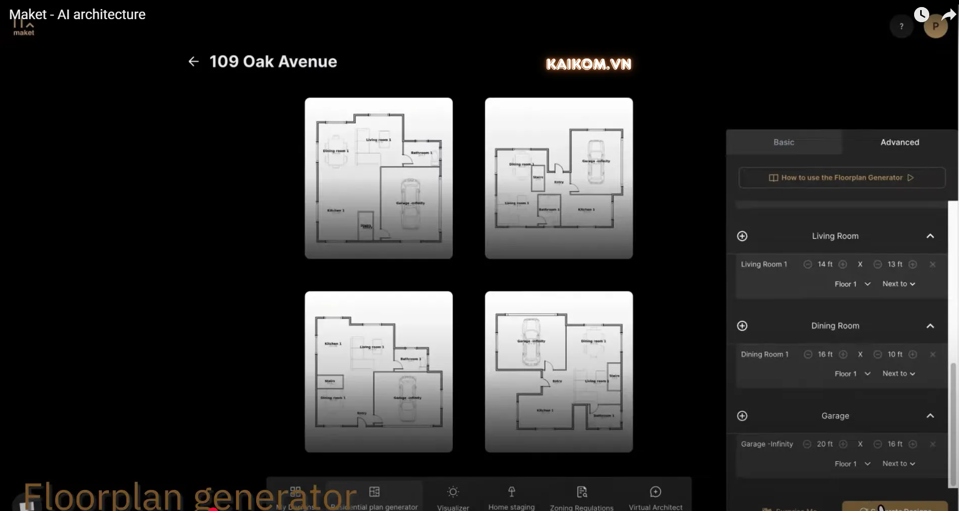 Tính năng tự động tạo bản vẽ