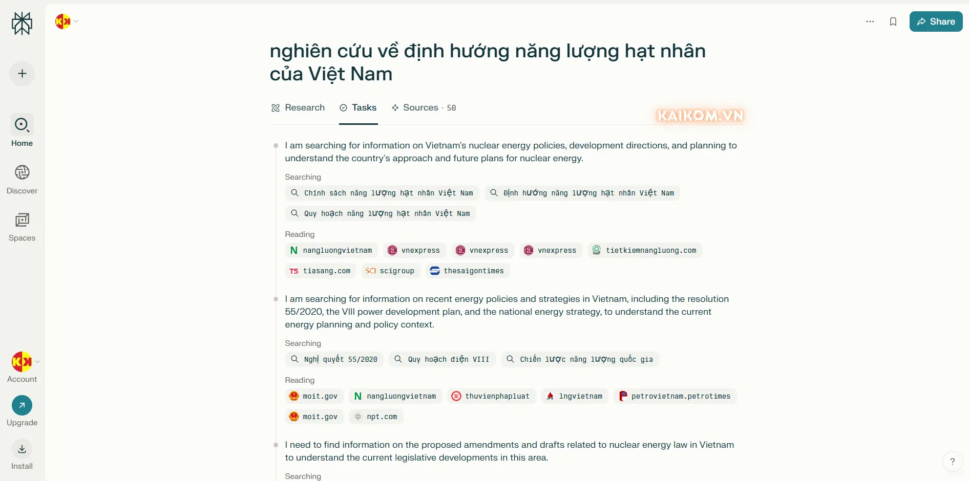 Perplexity AI Pro có các mô hình tìm kiếm lý luận chuyên nghiệp