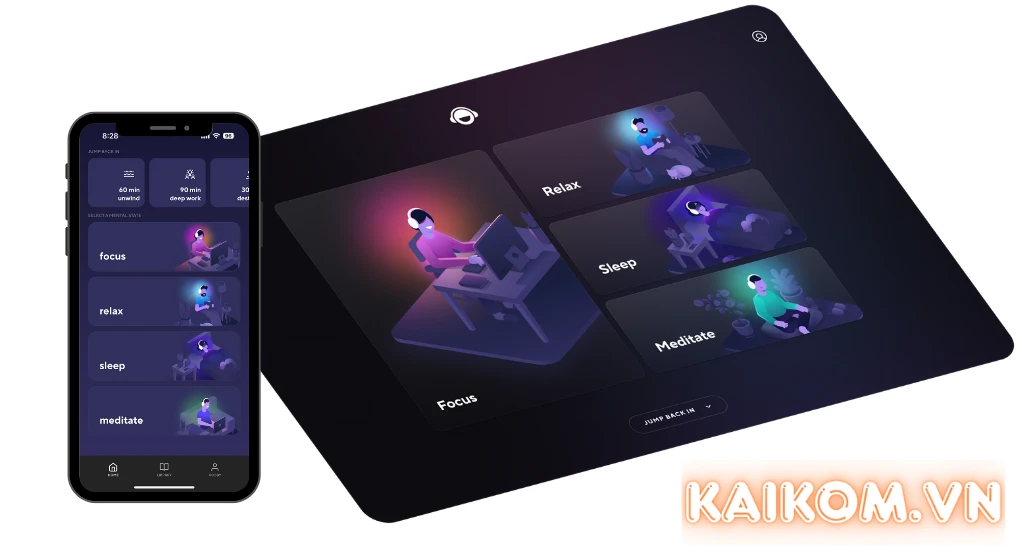 Các chế độ nghe nhạc trong tài khoản Brain.fm