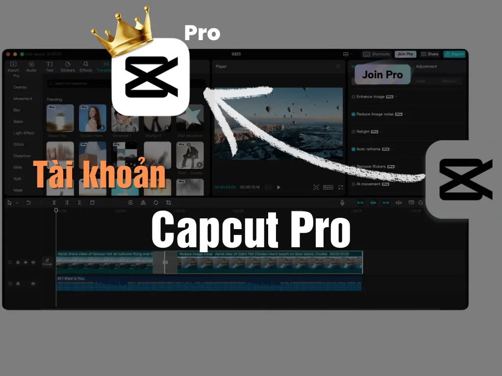 Tài khoản Capcut Pro