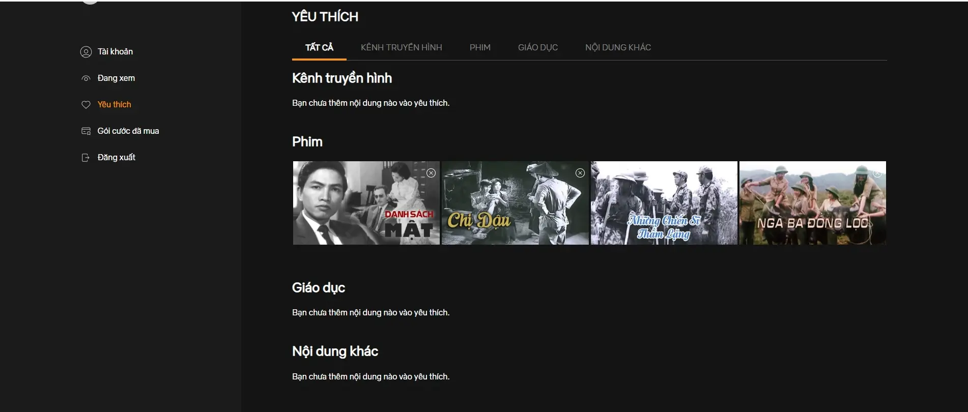 Mẹo tạo danh sách nội dung, phim yêu thích