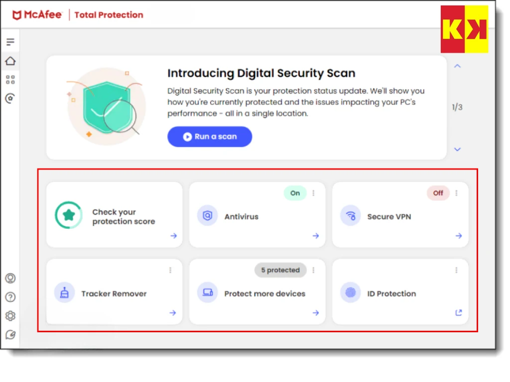 Tính năng chính của McAfee Total Protection