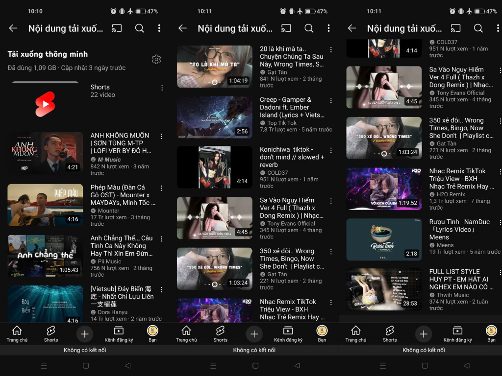 Youtube Premium cho phép tải xuống xem ngoại tuyến