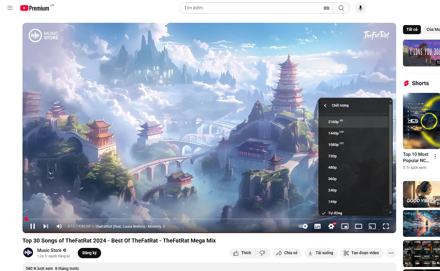 Gói Premium cho phép xem video chất lượng cao hơn đến 4K
