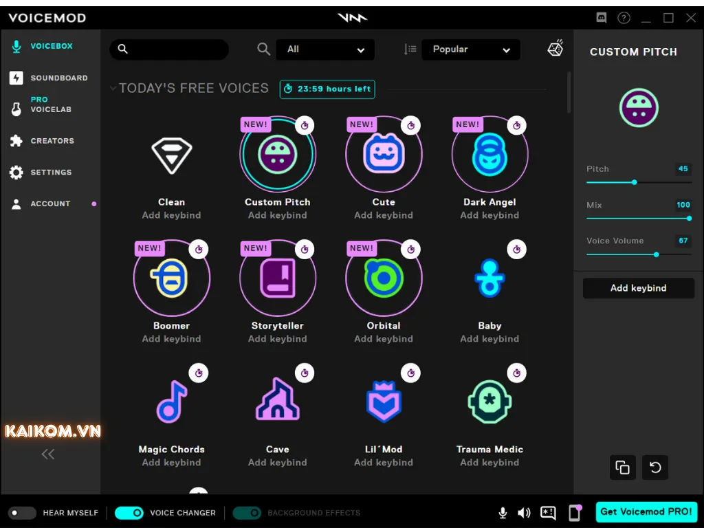 key kích hoạt Voicemod pro PC/MAC