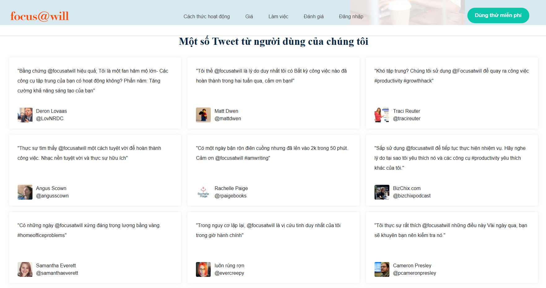 Tính năng của Focus@Will