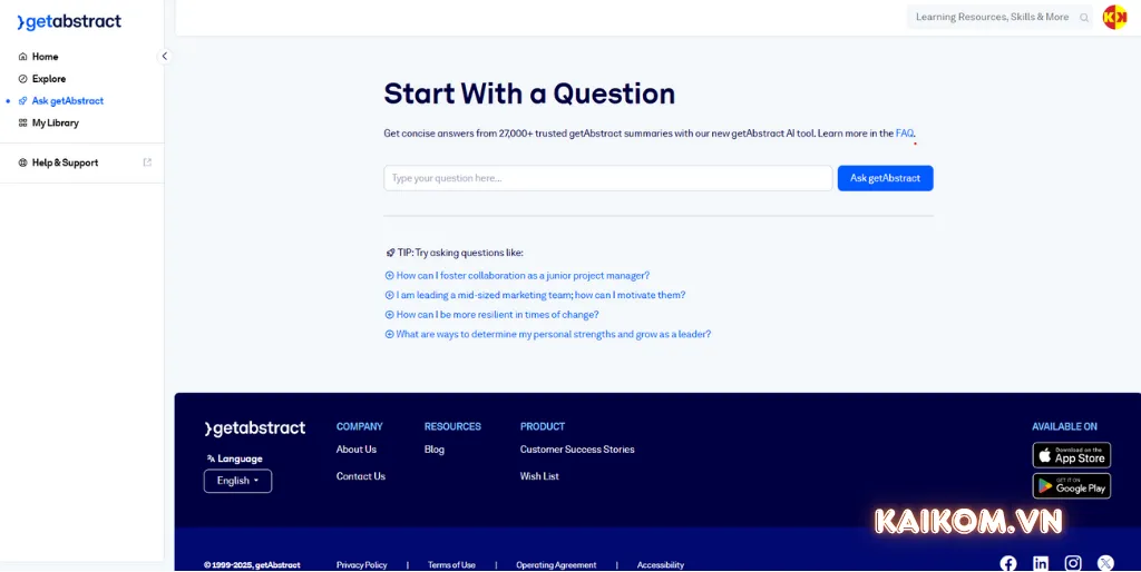 Thư viện phong phú với hơn 27.000 tóm tắt sách