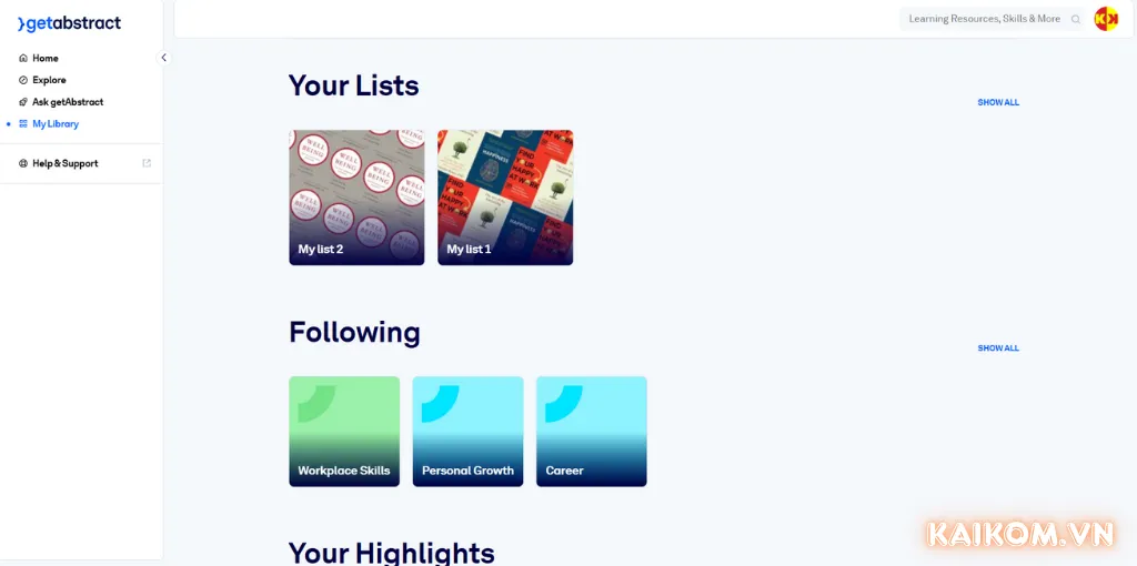 Tạo danh sách các tóm tắt sách và theo dõi chuyên mục