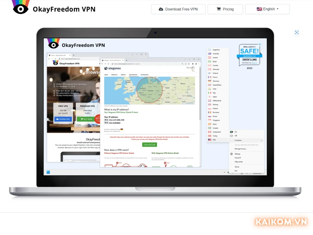 Những tính năng vượt trội của OkayFreedom VPN