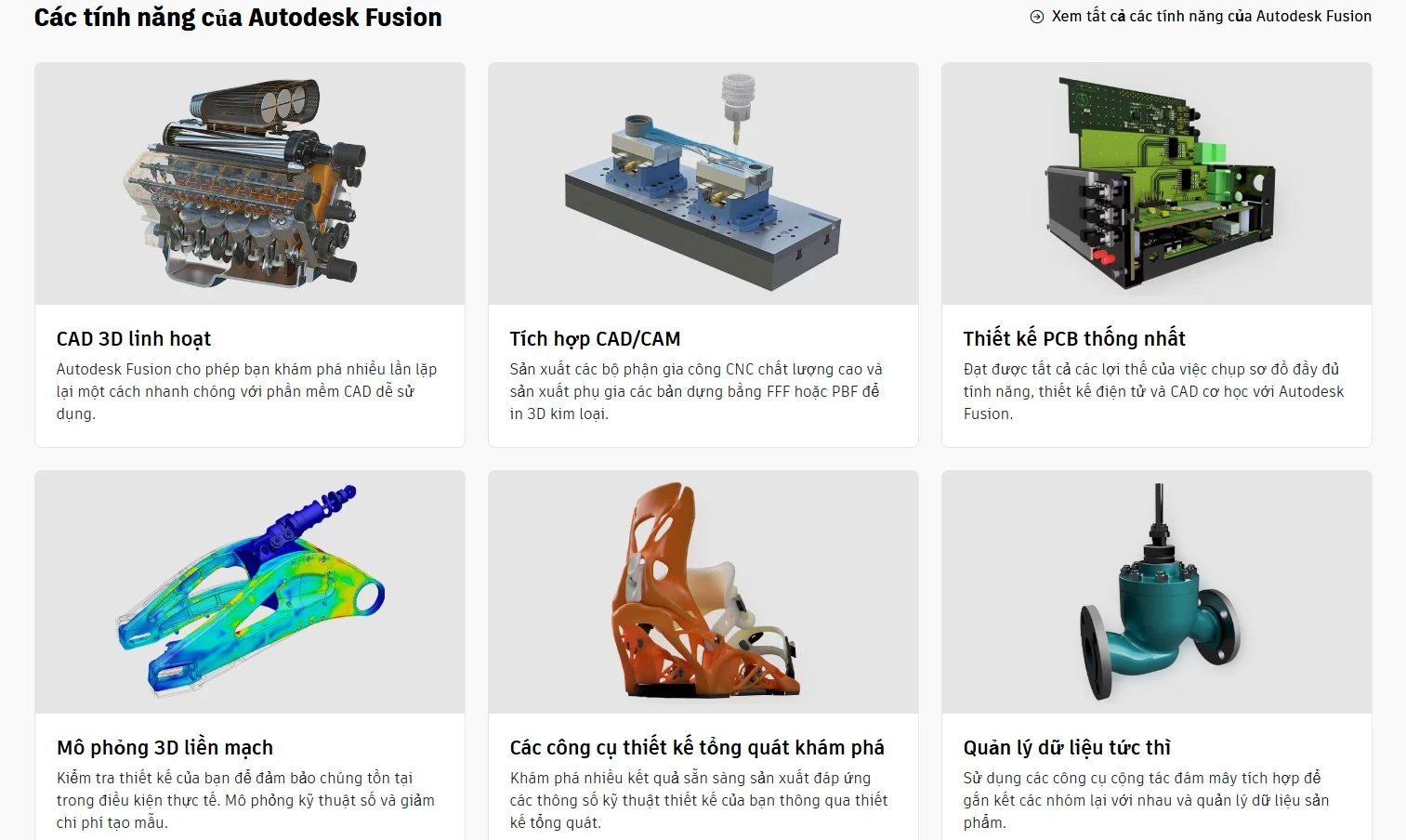 Tính năng nổi trội của phần mềm Autodesk Fusion 360