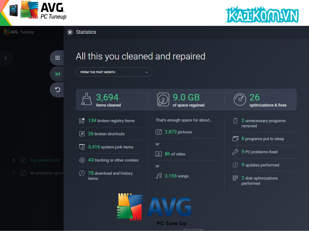 AVG TUNEUP dọn dẹp, giải phóng, làm tăng tốc máy tính, PC