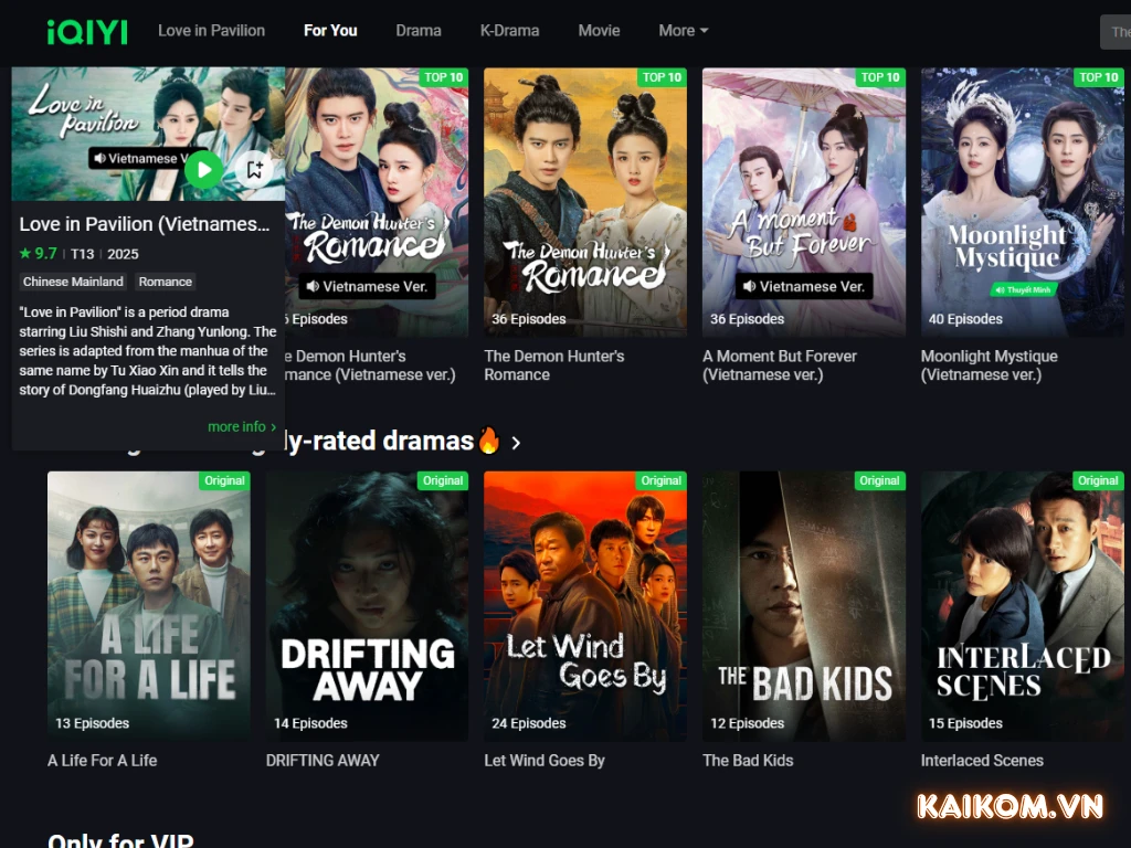 Sử dụng IQiYi VIP mang lại nhiều lợi ích