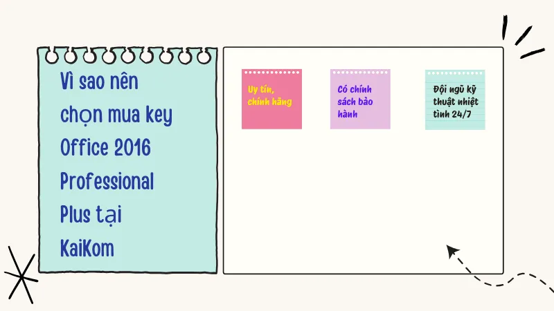 Vì sao nên chọn mua key Office 2016 Professional Plus tại KaiKom?