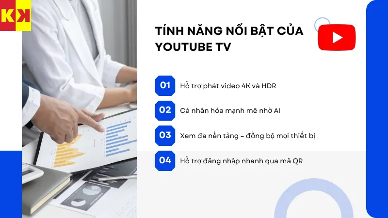 Tính năng nổi bật của YouTube TV tại Việt Nam
