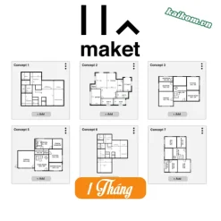 Nâng cấp tài khoản Maket AI – 01 tháng – Thiết kế kiến trúc dễ dàng với AI