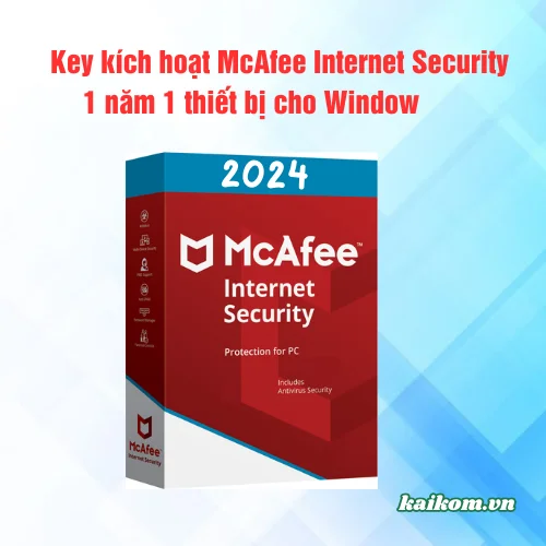Key kích hoạt McAfee Internet Security 2024 1 năm 1 thiết bị cho Window